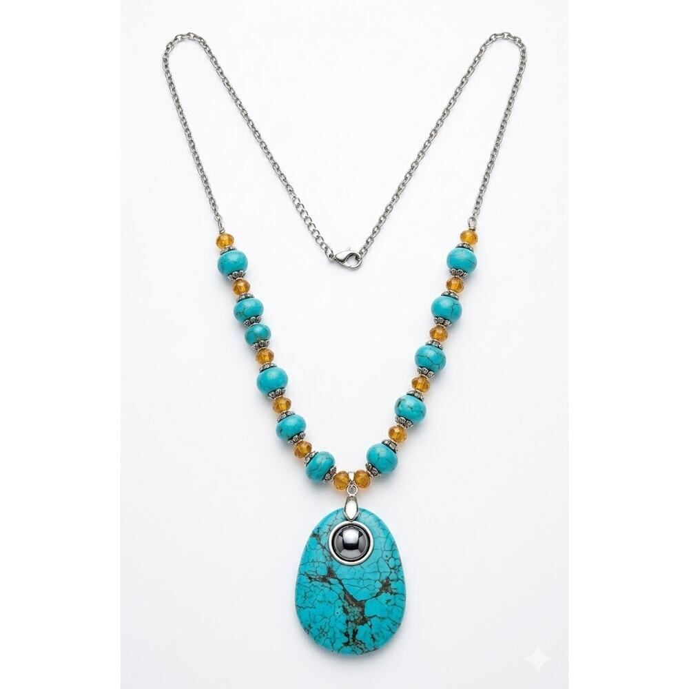 UGC Turquoise Teardrop Pendant